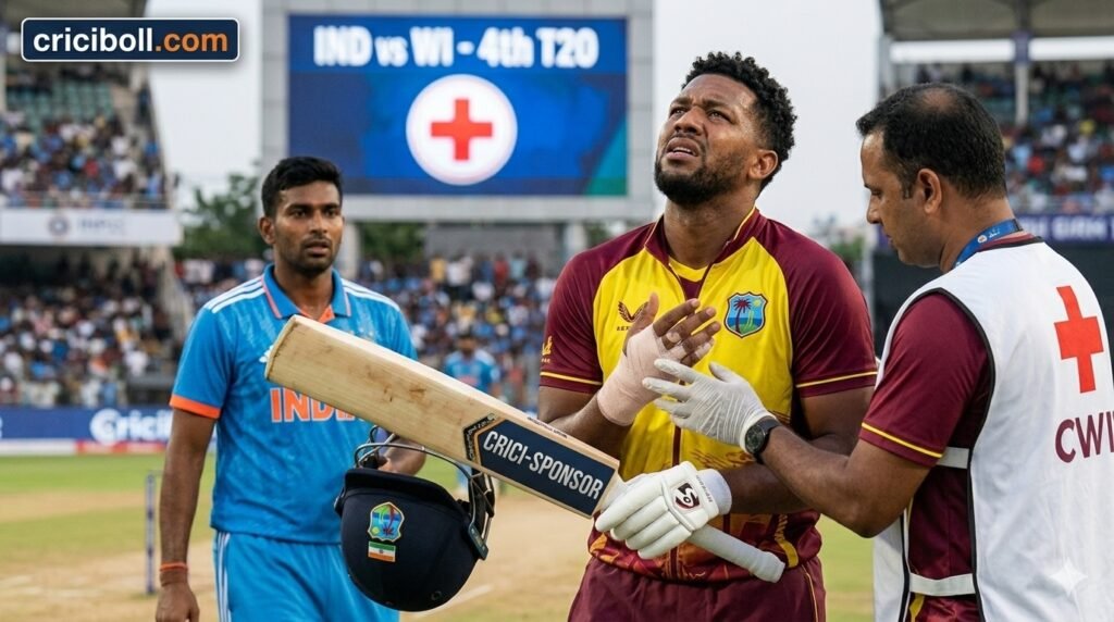 1. IND vs WI 4th T20 Jewel Andrew Injury