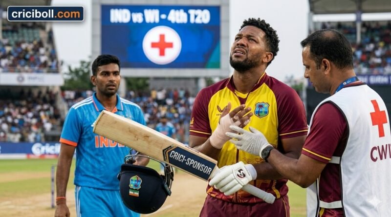 1. IND vs WI 4th T20 Jewel Andrew Injury